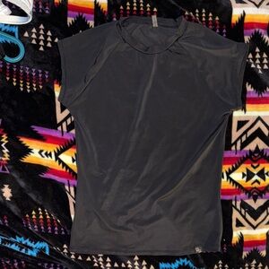 Simons Black Women's Swim Top Coverup Rash Guard L